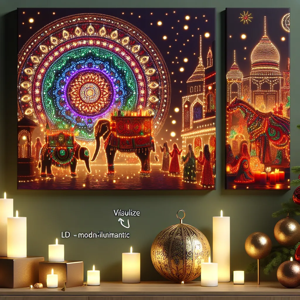 Świąteczny blask LED – nowoczesna magia podświetlonych obrazów